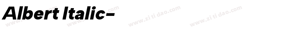 Albert Italic字体转换